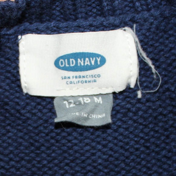 Old Navy Navy White Striped Heart Sweater Dress - Picture 7 of 8